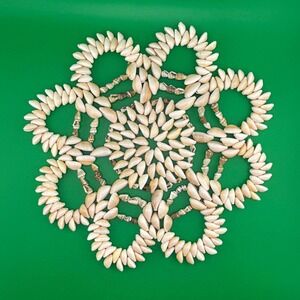 Vintage Puka Shell Trivet Hawaiian Seashell Hot Plate Coastal Beach Decor